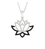 Gümüş Lotus Çiçeği Kolye