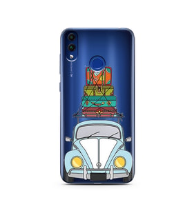 Tatil Araba Tasarımlı Süper Şeffaf Silikon Telefon Kılıfı Huawei Honor 8c