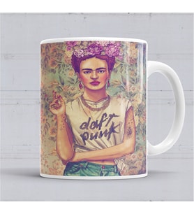Frida Kahlo Daft Punk  Kupa Bardak Porselen