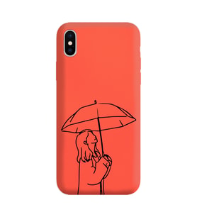 Iphone Xs Max Çizgi Tasarımlı Turuncu Lansman Telefon Kılıfı