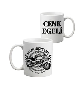 Motorcuya Hediye İsimli Kişiye Özel Kupa Bardak