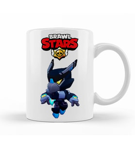 Brawl Stars Karanlık Mecha  Crow Kupa Bardak Porselen