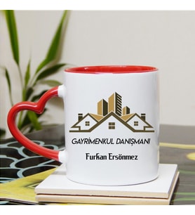 Gayrimenkul Danışmanı Kupa Bardağı Kalpli