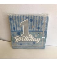 PEÇETE 1 BİRTHDAY MAVİ 16'Lİ