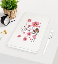 BK Gift Kişiye Özel Bugün Günlerden Annem Beyaz Defter Kalem Seti - 2