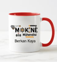Makine Mühendisi Kupa Bardağı (Kırmızı)