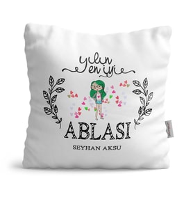 BK Gift Kişiye Özel Yılın En İyi Ablası  Yastık