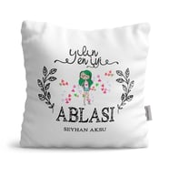 BK Gift Kişiye Özel Yılın En İyi Ablası  Yastık