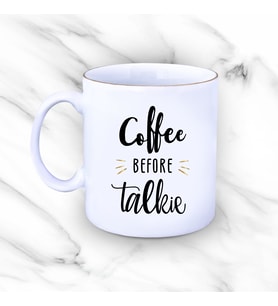 Coffee Before Talkie Yaldızlı Kupa Bardak
