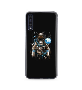 Uzay Astronot Tasarım Süper Şeffaf Silikon Telefon Kılıfı Samsung A50