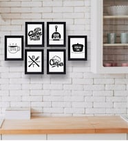 Kitchen Ahşap 6 lı 15,5x20,5 cm Tasarım Çerçeve Seti
