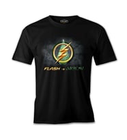Flash vs Arrow Siyah Erkek Tshirt