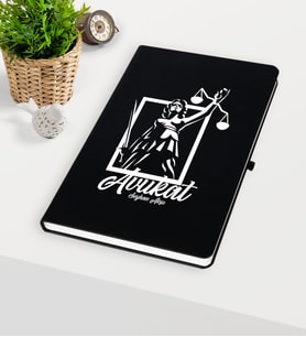 BK Gift Kişiye Özel Avukat Temalı Siyah Defter - 16