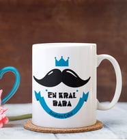 BK Gift Kişiye Özel Babalar Günü Temalı Beyaz Kupa Bardak 15239 B