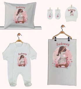 Pia Baby Gl 1940-02 İsme Özel Beşli Tulum Set