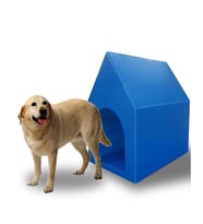 Plastik Köpek Evi Bahçe Kulübe Köpek Kulübesi 2117 (Mavi)