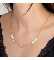 Else Silver Singapur Zincirli İki İsimli Gümüş Kolye