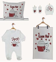 Pia Baby GL 1921-02 İsme Özel Beşli Tulum Set