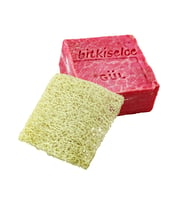 Bitkiselce El Yapımı Doğal Kabak Lifli Gül Sabunu 125 gr. 1 kalıp sabun
