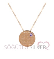 Söğütlü Silver rose ayetel kürsü kolye