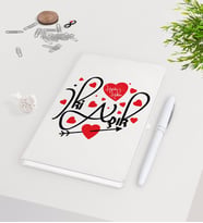 BK Gift Kişiye Özel Sevgililer Günü Beyaz Defter Kalem Seti-18