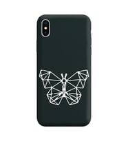 Iphone Xs Çizgi Tasarımlı Siyah Lansman Telefon Kılıfı