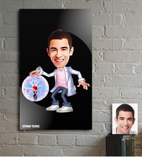 BK Gift Kişiye Özel Bay Elektrik Mühendisi Karikatür Ahşap Tablo - 1