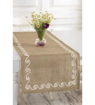 Jüt Kumaş Lase İşlemeli 45x130 cm Runner