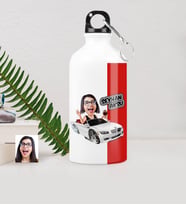 BK Gift Kişiye Özel Bayan Patron Karikatürlü Metal Suluk 500 Ml 2