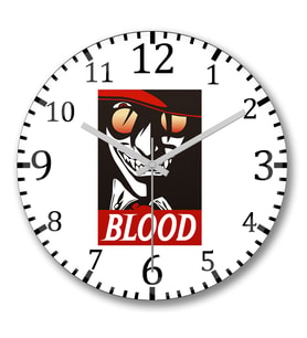 Blood Duvar Saati Bombeli Gercek Cam