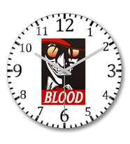 Blood Duvar Saati Bombeli Gercek Cam