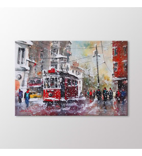 Arty Tablo Suluboya Tramvay Tablo (Karışık)