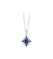 Sirius Safir ve Pırlanta Taşlı Kolye 0704P0048