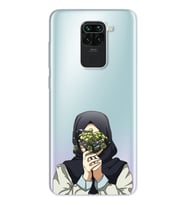 Kapalı Çiçekli Kız Tasarımlı Süper Şeffaf Silikon Telefon Kılıfı Xiomai Redmi No