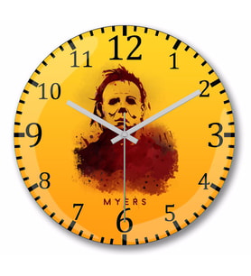Michael Myers Duvar Saati Bombeli Gercek Cam