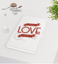 BK Gift Kişiye Özel Sevgililer Günü Beyaz Defter-115