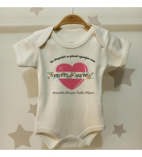 Anneler Gününe Özel İsimli Çıtçıtlı Bebek Body B10