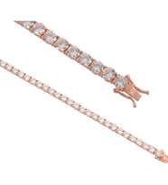 Monemel Rose Gold Gümüş En Kalın Su Yolu Bileklik (Altın Kaplama)