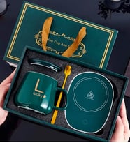 Premium Isıtıcılı Bardak Altı Lucky Kupa Bardak Seti Özel Kutusunda