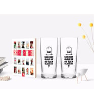 BK Gift Kişiye Özel Renkli Baskılı Raki İçen Öldü De Su İçen Ölmedi Mi İkili Rakı Bardağı ve Rakı Cep Kitabı Hediye Seti-1 (Model 1)