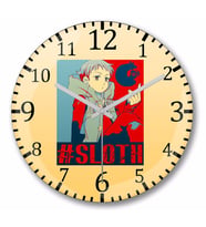 The Seven Deadly Sins  King Sloth Duvar Saati Bombeli Gercek Cam