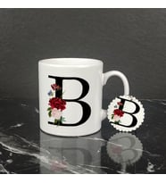 B Harfi Kupa Bardak ve Anahtarlık Set