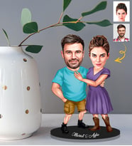 Kişiye Özel  Sevgili Karikatürlü Ahşap Biblo Modelleri (Model 1)