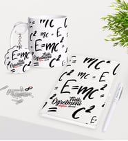 BK Gift Kişiye Özel Fizik Öğretmeni Kupa Anahtarlık Beyaz Defter Kalem Hediye Seti-3 (Model 1)