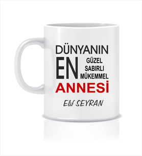 Dünyanın En Annesi - Anneler Günü Kişiye Özel Kupa Bardak