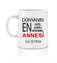 Dünyanın En Annesi - Anneler Günü Kişiye Özel Kupa Bardak