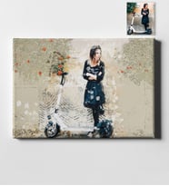 BK Gift Kişiye Özel Nostalji Tasarımlı Kanvas Tablo 50x70cm