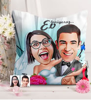 BK Gift Kişiye Özel Evleniyoruz Karikatürlü  Yastık  9