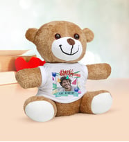 BK Gift Kişiye Özel Fotoğraflı Doğum Günü Peluş Ayıcık - 5