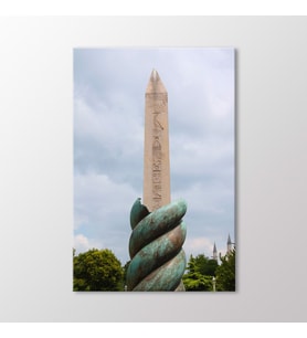 Arty Tablo Yılanlı Sütun ve Dikilitaş Tablo (Karışık)